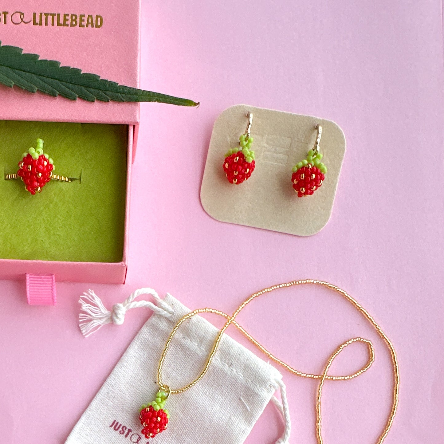 Strawberry Earring & Charm