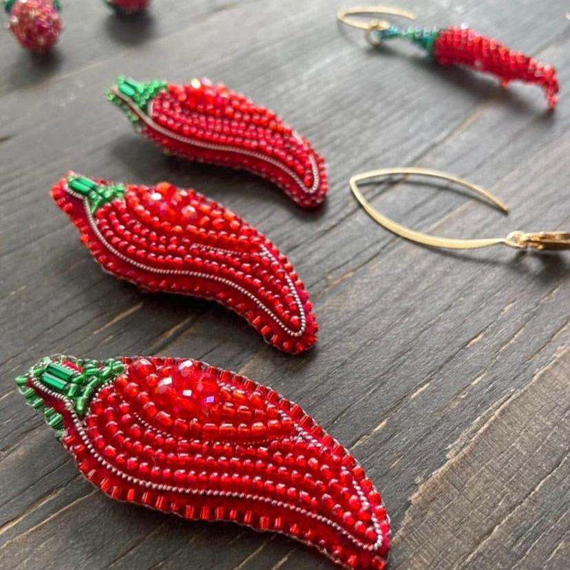 Red Hot Chilli Brooch