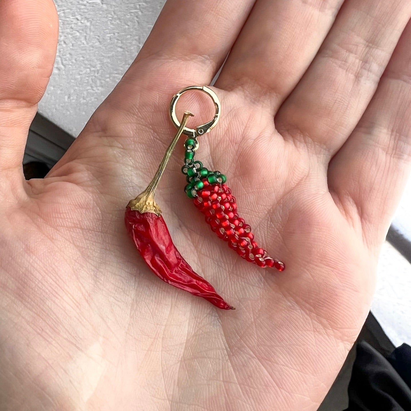 Red Hot Chili Earring & Charm