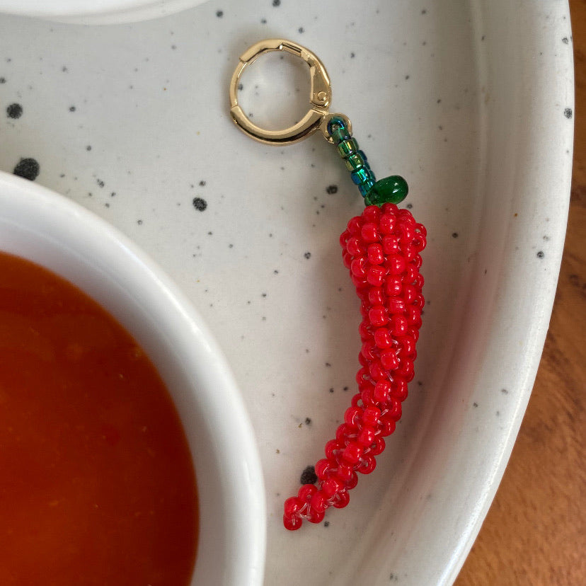 Red Hot Chili Earring & Charm