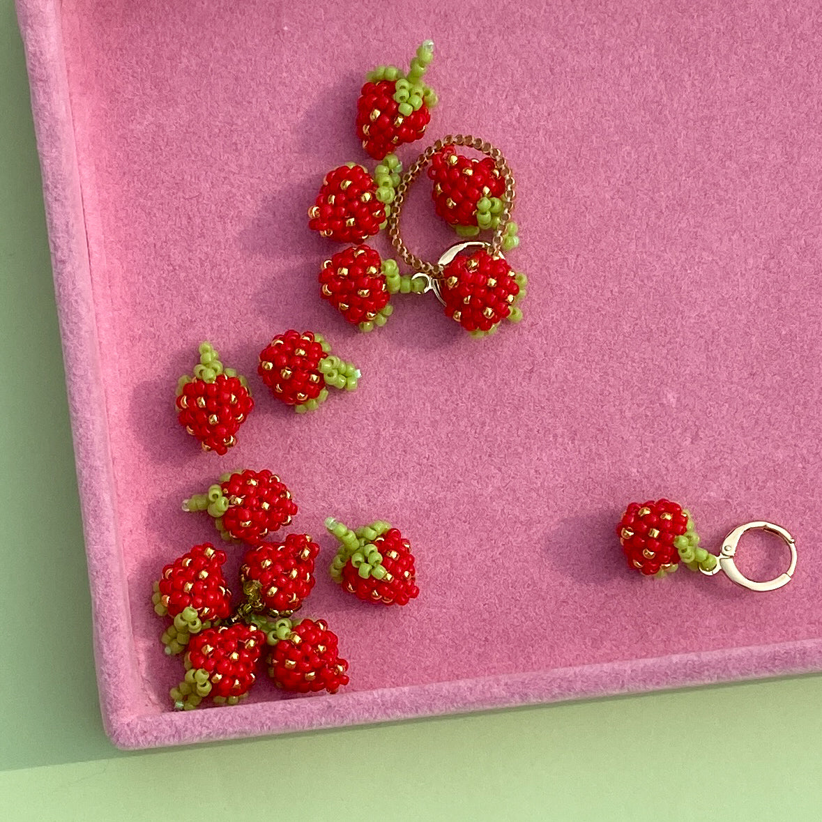 Strawberry Earring & Charm