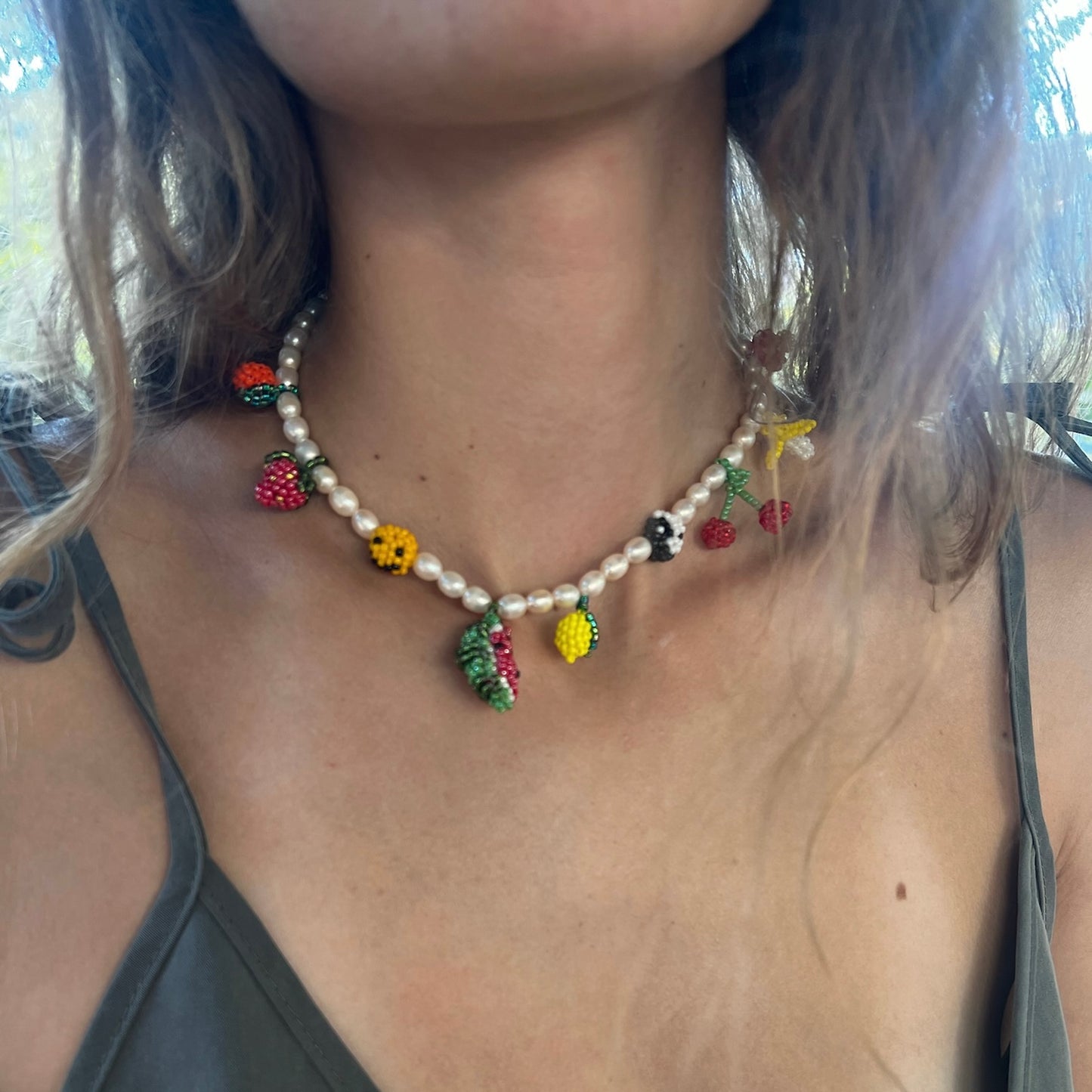 Fruits & Pearls Choker