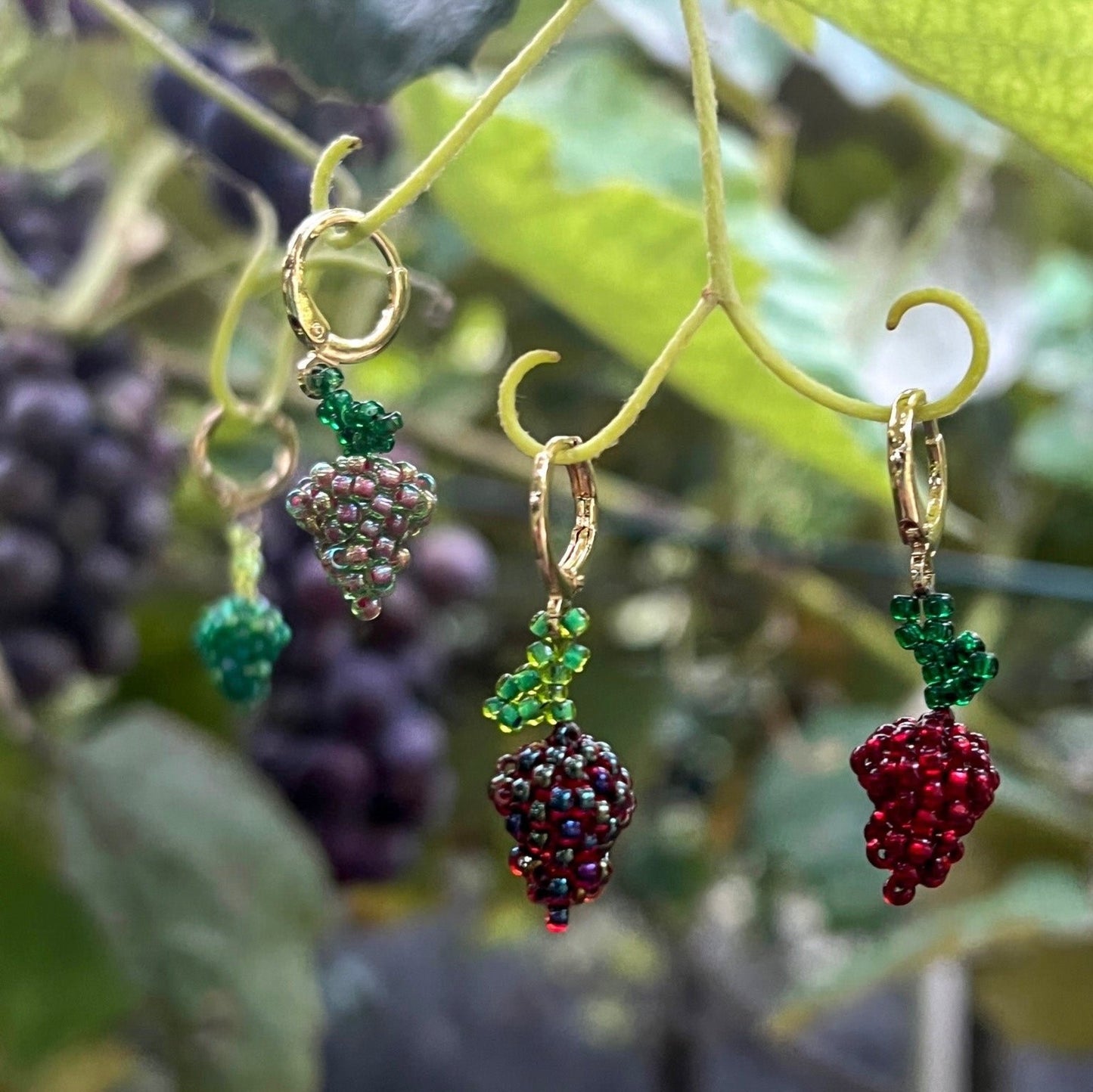 Grape Earring & Charm